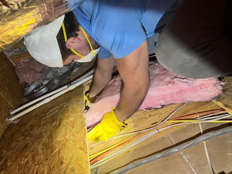 Attic Mold Remediation and Insulation Replacement